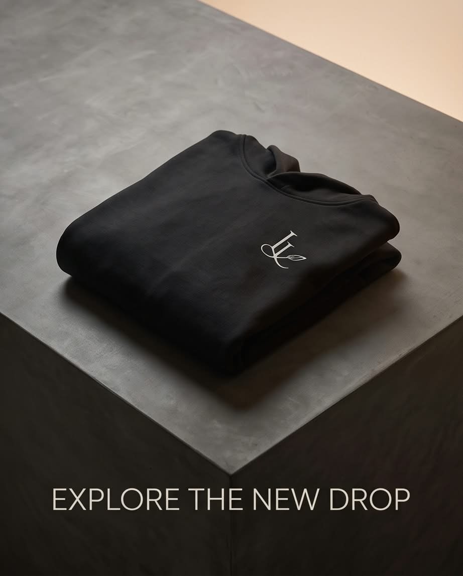 Last Leaf Monogram Heavyweight Hoodie (350 GSM) – Black - Image 2